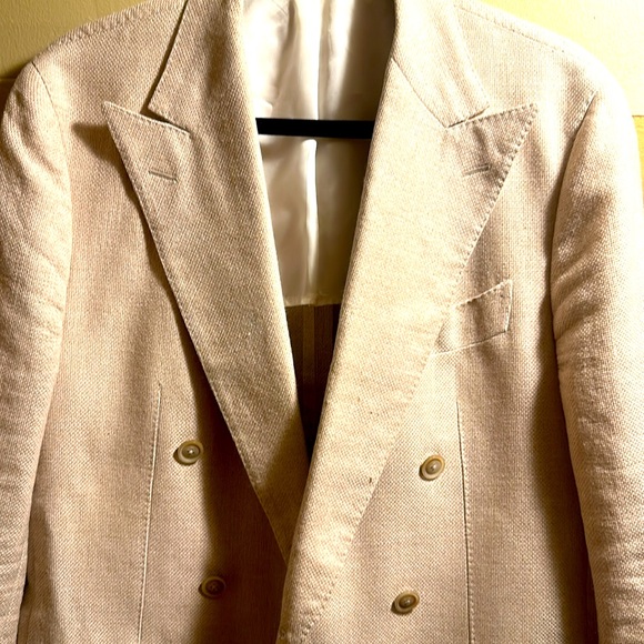 Wool Silk linen Cashmere DB Blazer - Picture 3 of 4